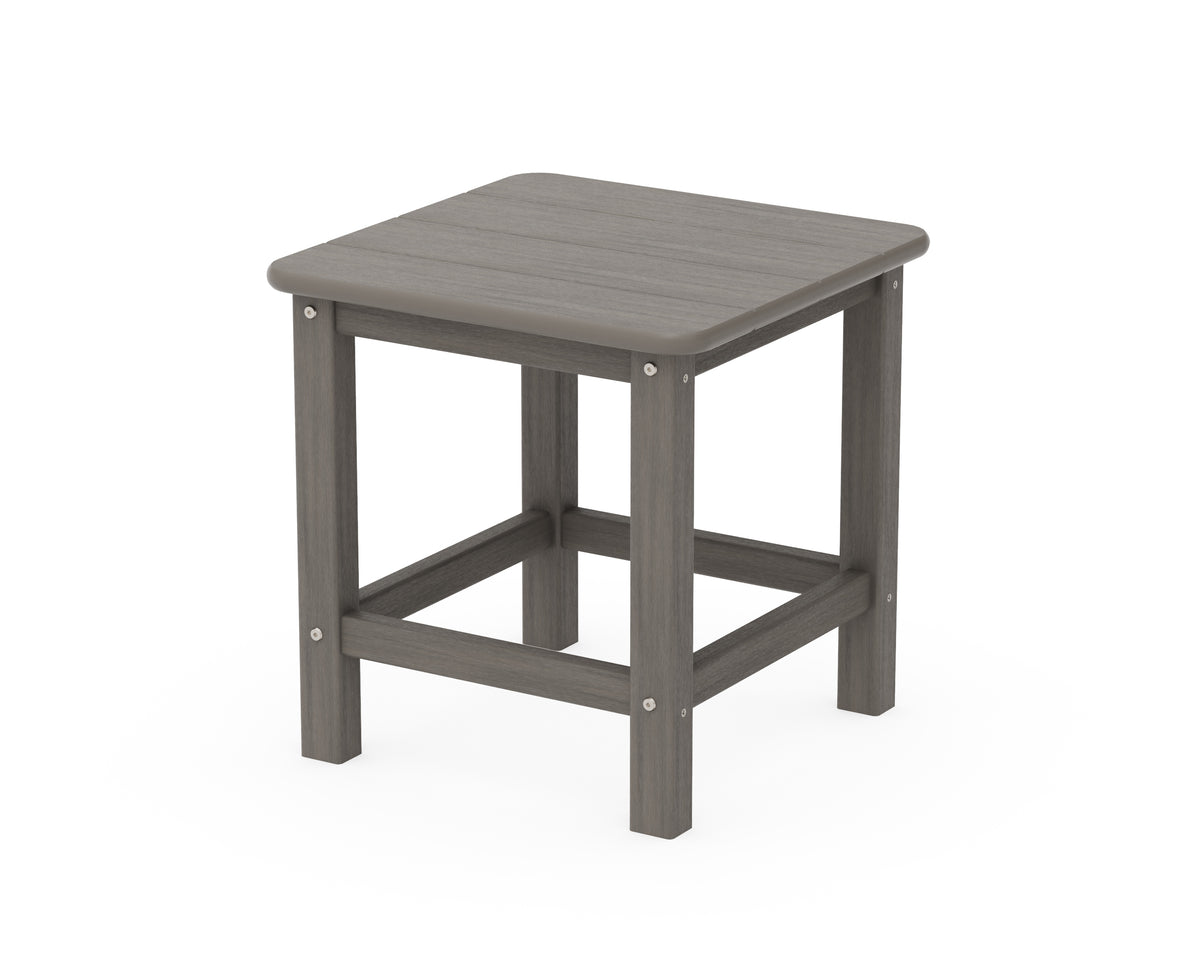 POLYWOOD Seashell 18" Side Table in Driftwood