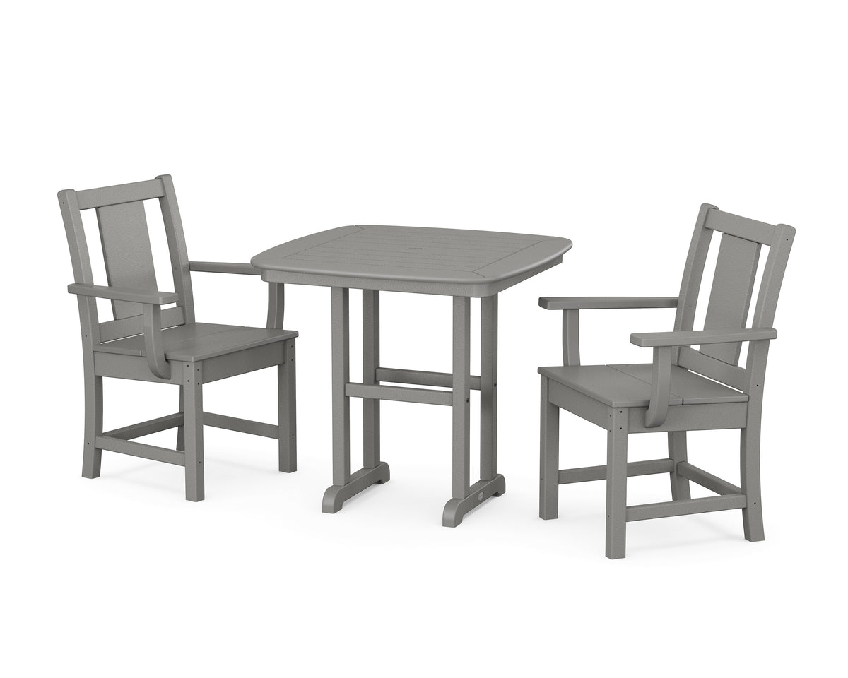 POLYWOOD Prairie 3-Piece Dining Set in Slate Grey