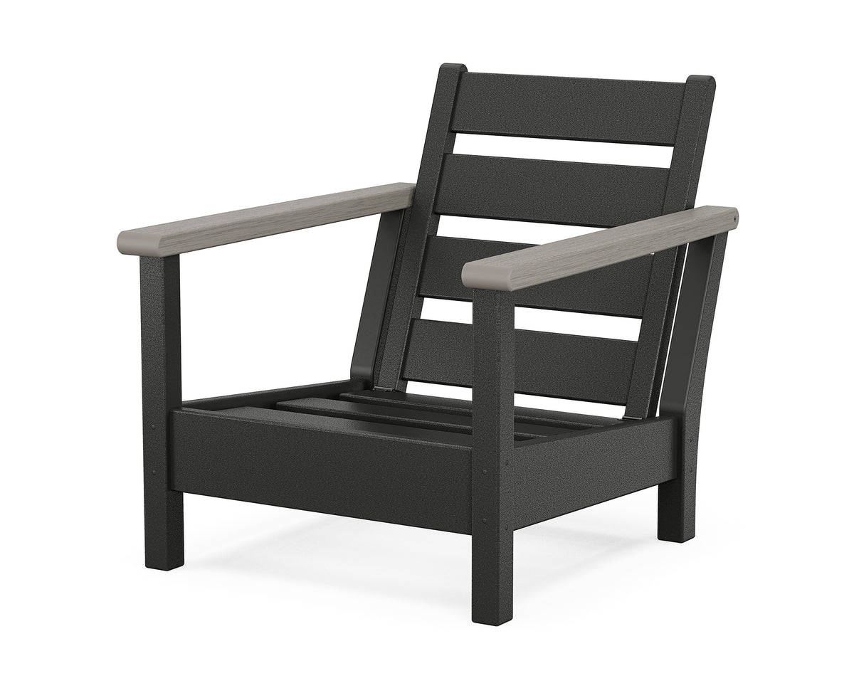 POLYWOOD Harbour Chair Frame in Black / Driftwood