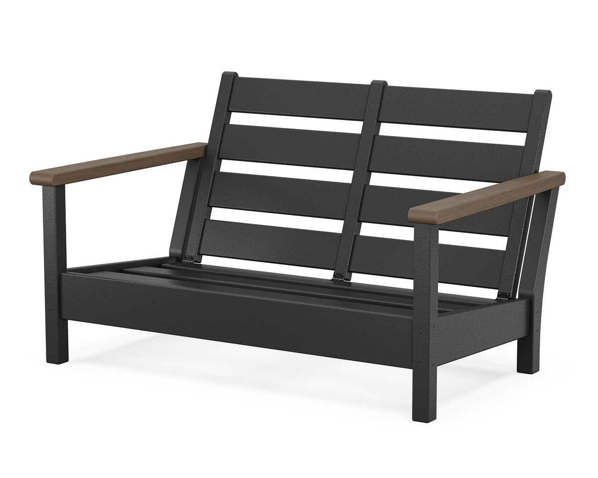 POLYWOOD Harbour Loveseat Frame in Black / Kona