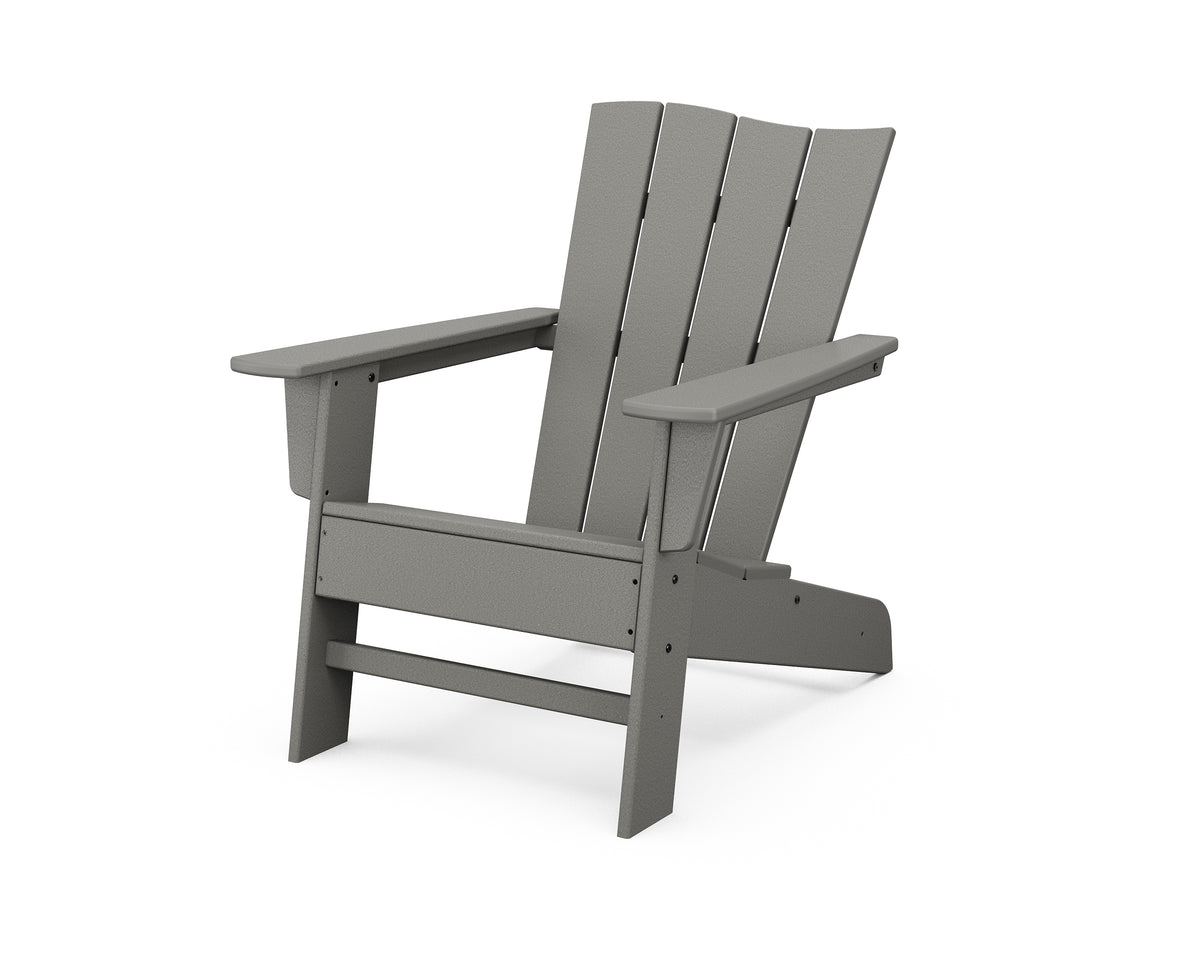 POLYWOOD The Wave Chair Left in Slate Grey