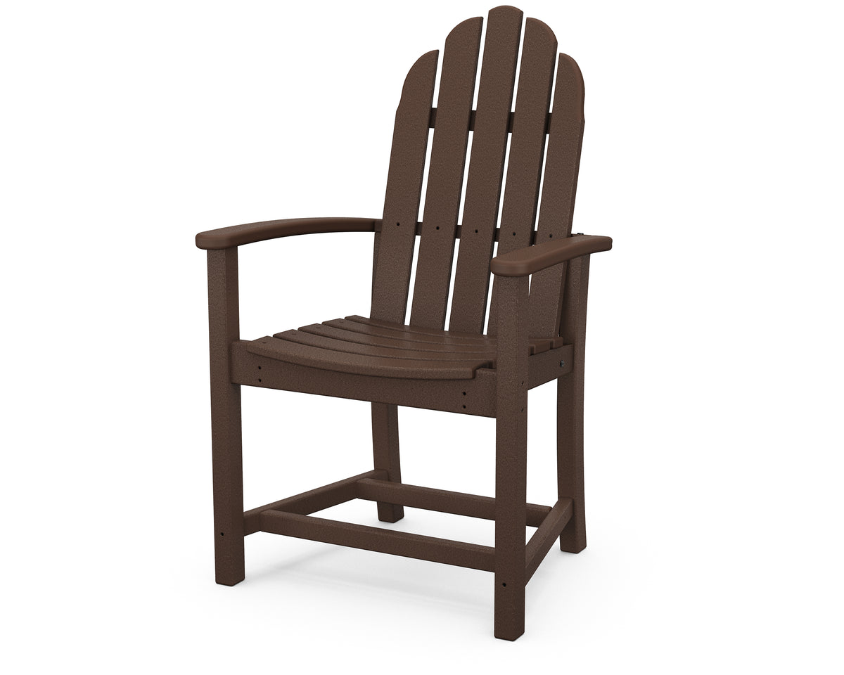 POLYWOOD Classic Adirondack Dining Chair in Mahogany