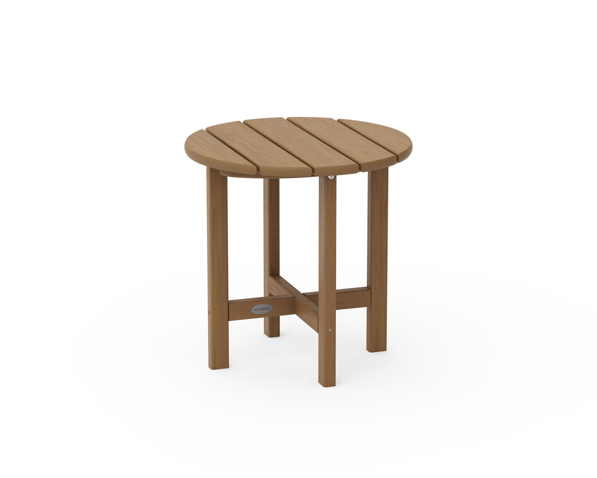 POLYWOOD Round 18" Side Table in Natural