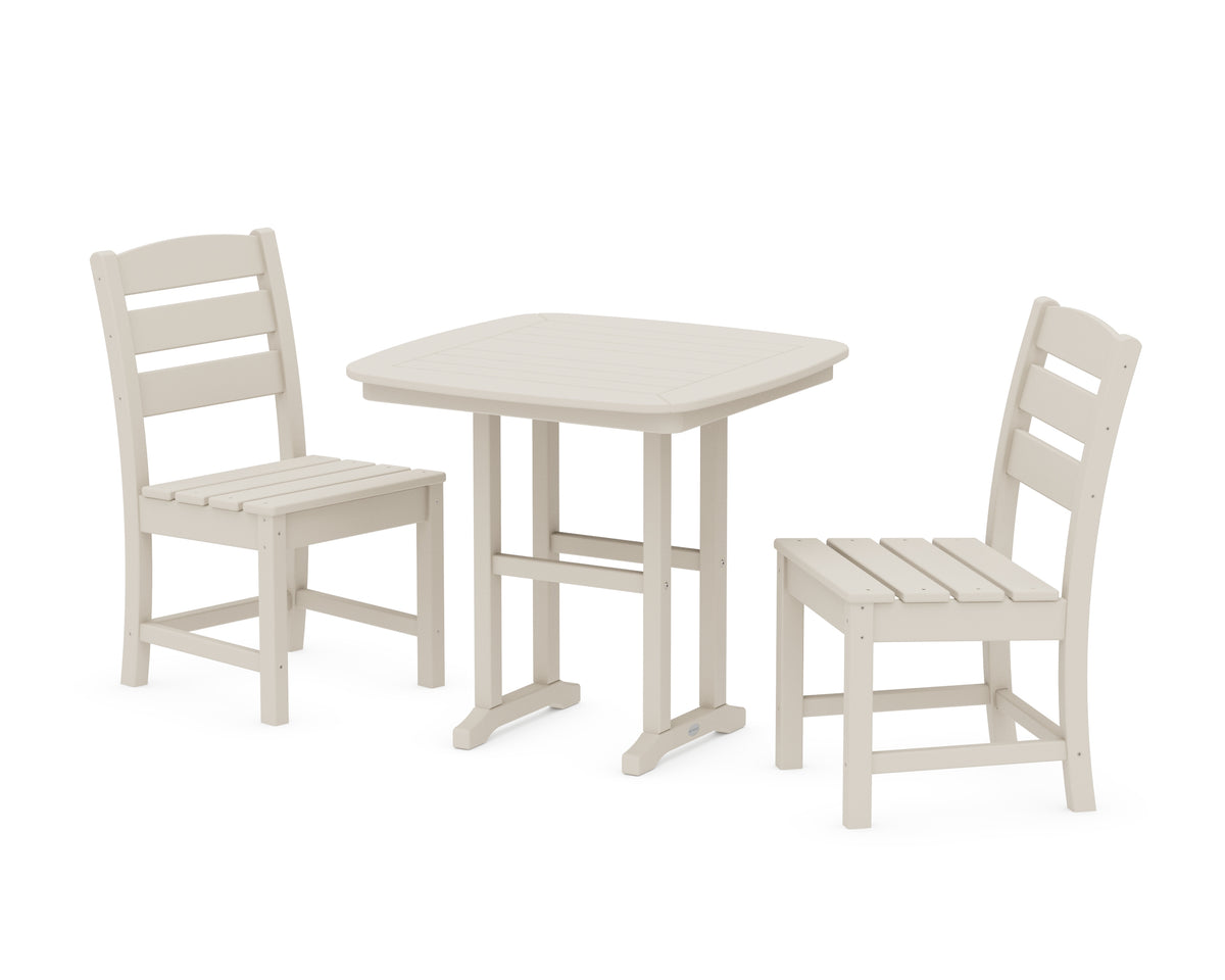 POLYWOOD Lakeside Side Chair 3-Piece Dining Set in Sand