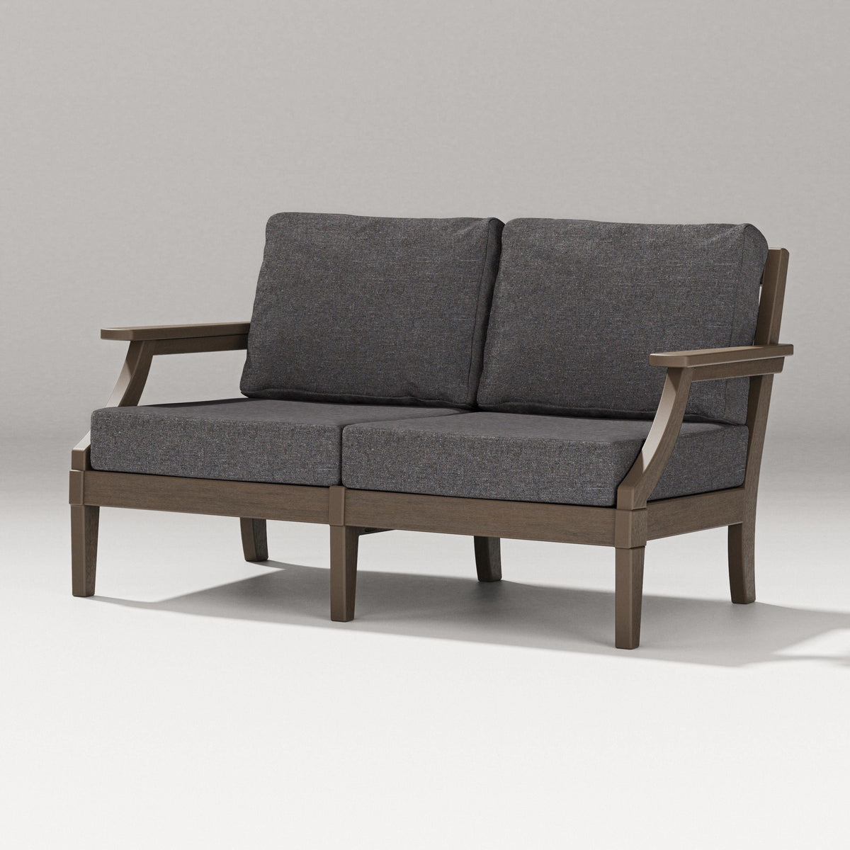 POLYWOOD Estate Loveseat in Kona / Ash Charcoal