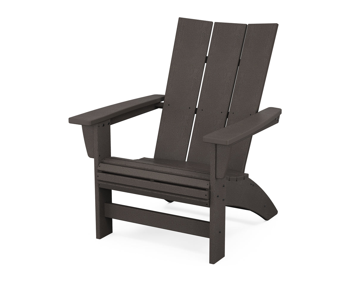 POLYWOOD Modern Grand Adirondack Chair in Vintage Coffee