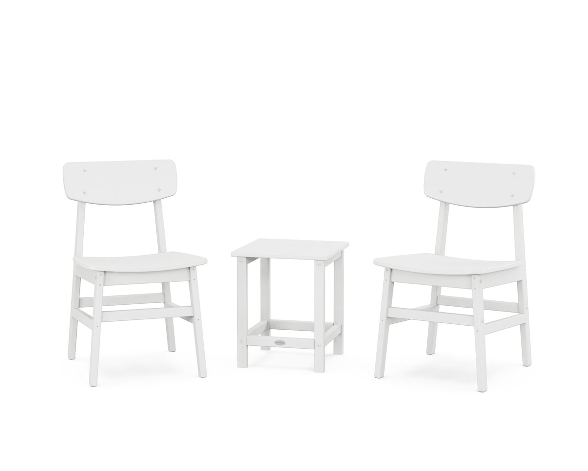 POLYWOOD Modern Studio Urban Chair 3-Piece Seating Set in White