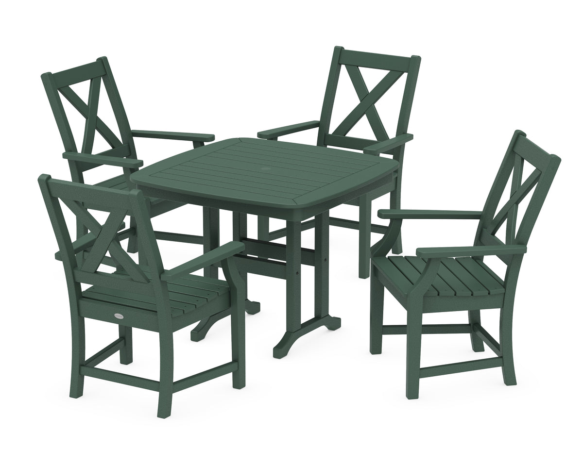 POLYWOOD Braxton 5-Piece Dining Set in Green