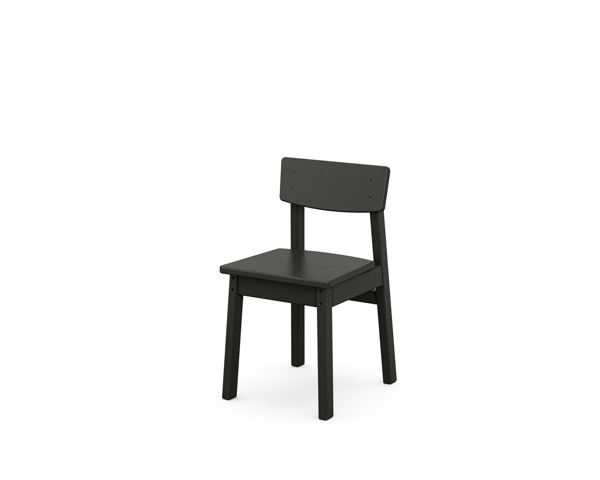POLYWOOD Kids Modern Studio Dining Chair in Black