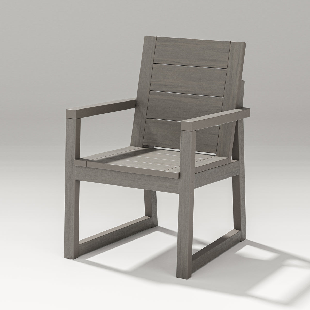 POLYWOOD Elevate Dining Arm Chair in Driftwood