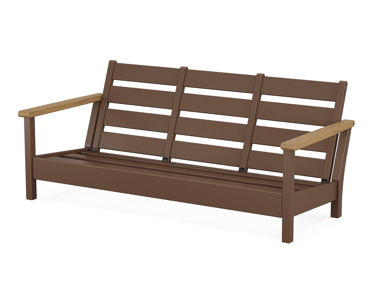 POLYWOOD Harbour Sofa Frame in Mahogany / Natural