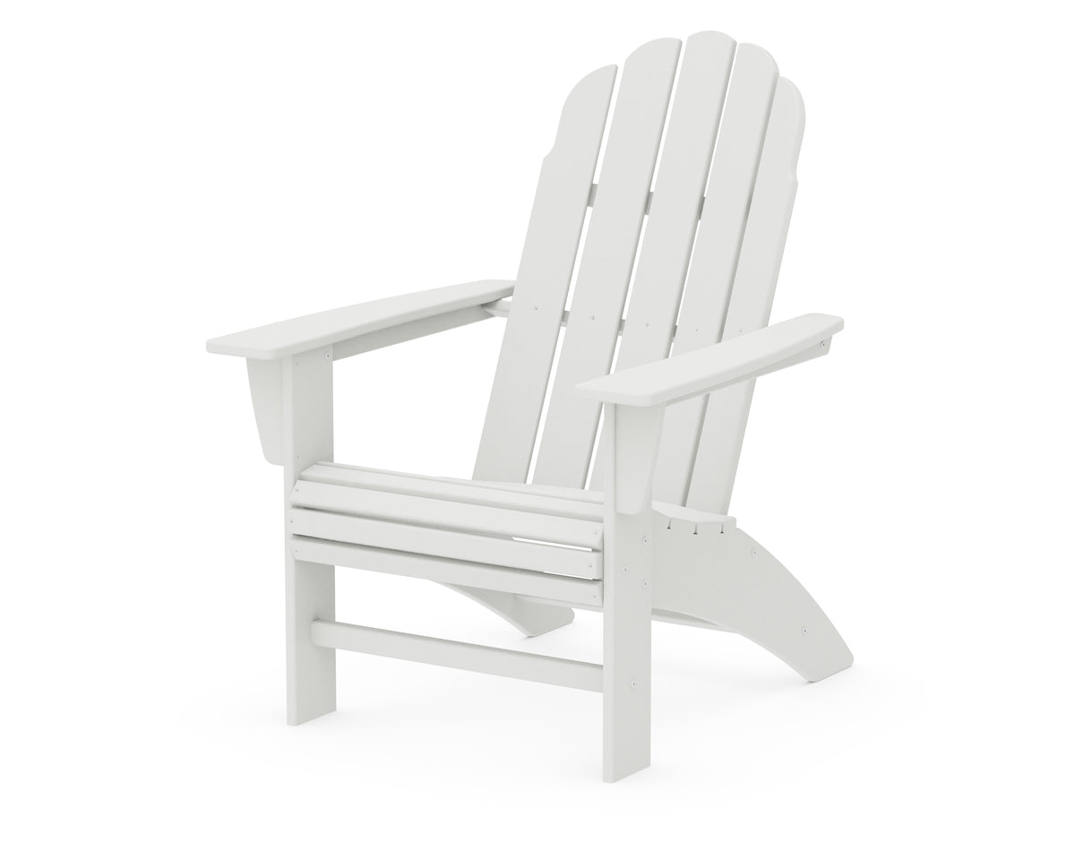 POLYWOOD Vineyard Curveback Adirondack Chair in Vintage White