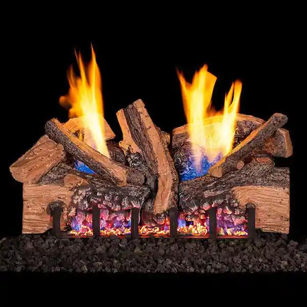 Charred Aged Split Oak Vent-Free Gas Log Set - Casual Furniture World