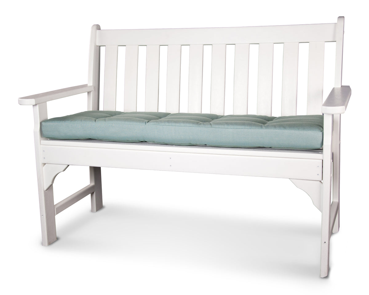 POLYWOOD Ateeva™ Luxe™ 45" x 18" Outdoor Bench and Swing Cushion in Spa