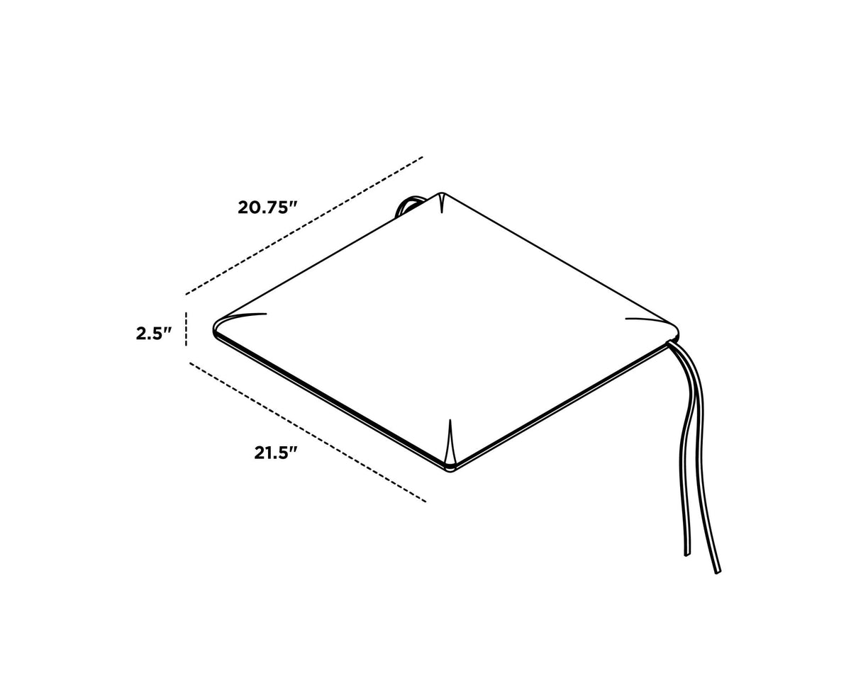 POLYWOOD AL300 Seat Pad dimensions