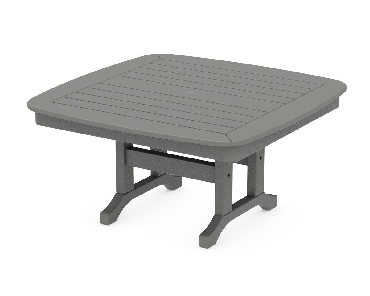 POLYWOOD Nautical 37" Conversation Table in Slate Grey