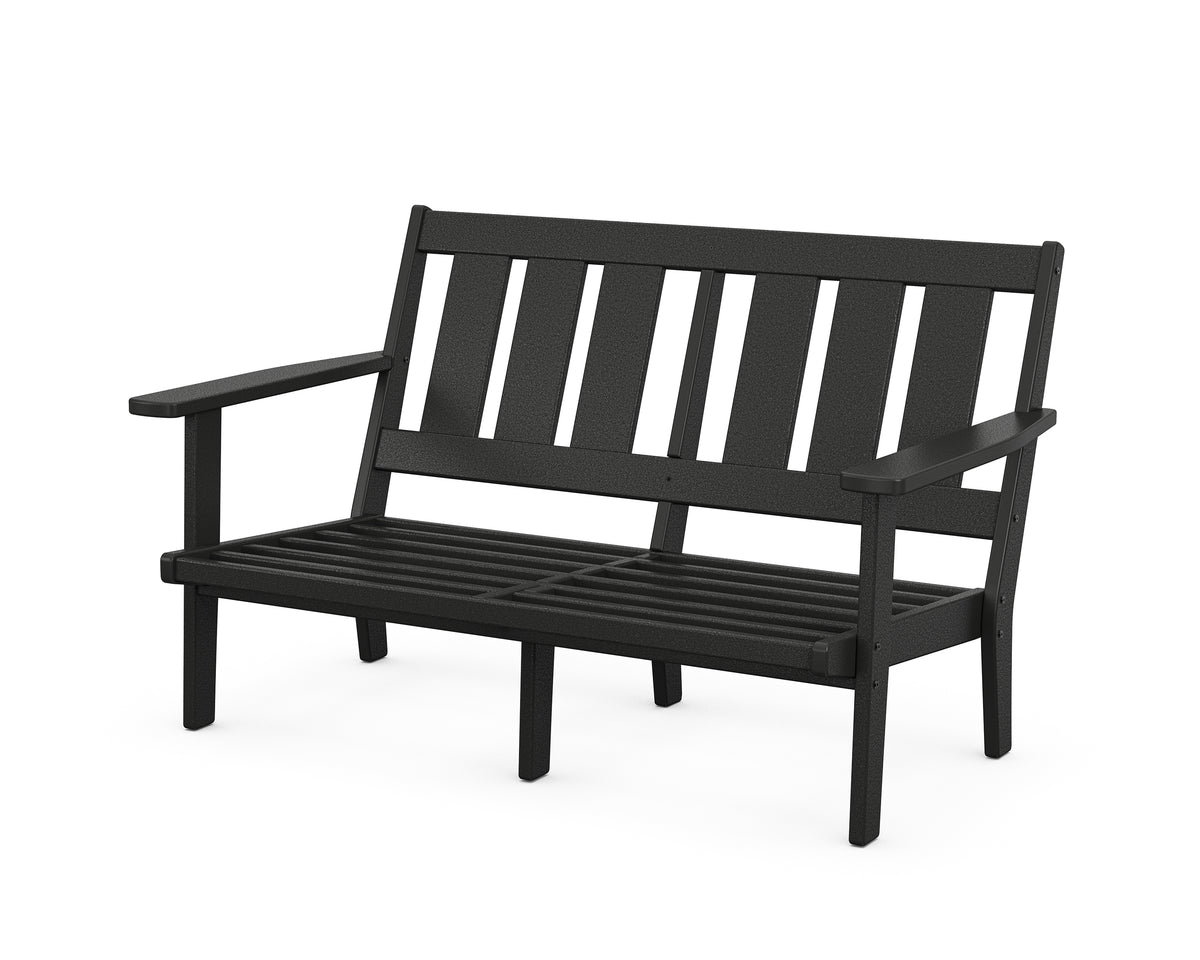 POLYWOOD Oxford Deep Seating Loveseat Frame in Black