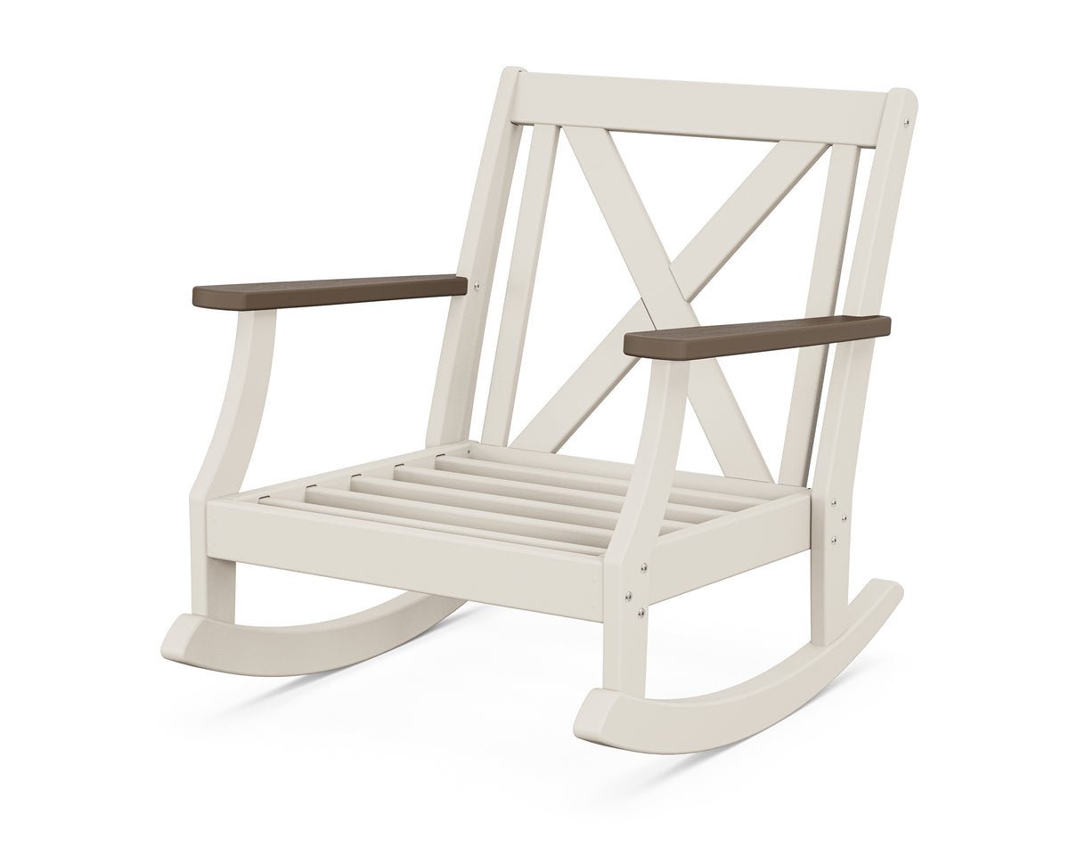 POLYWOOD Braxton Deep Seating Rocking Chair Frame in Sand / Kona
