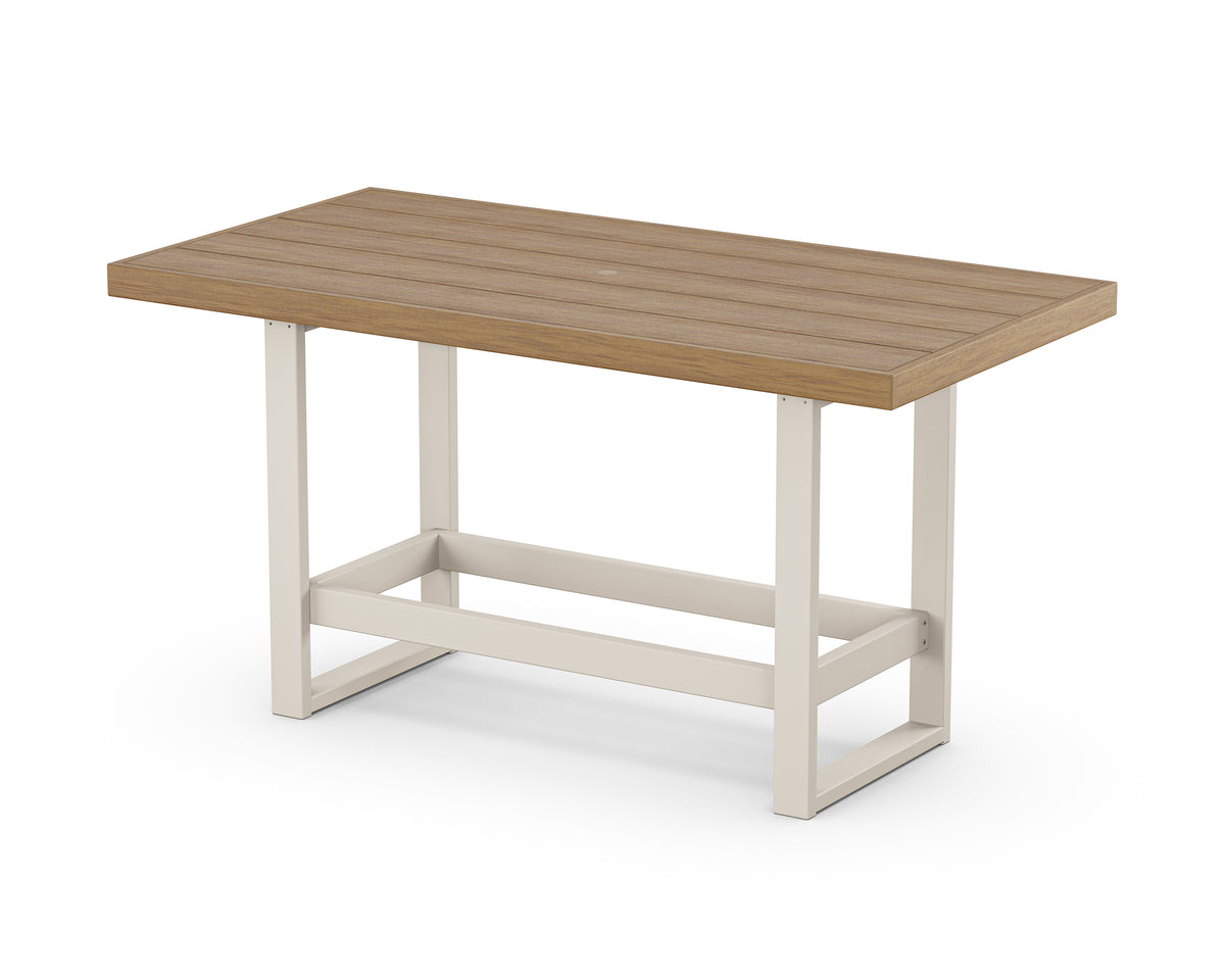 POLYWOOD EDGE 40" x 78" Bar Table in Sand / Natural