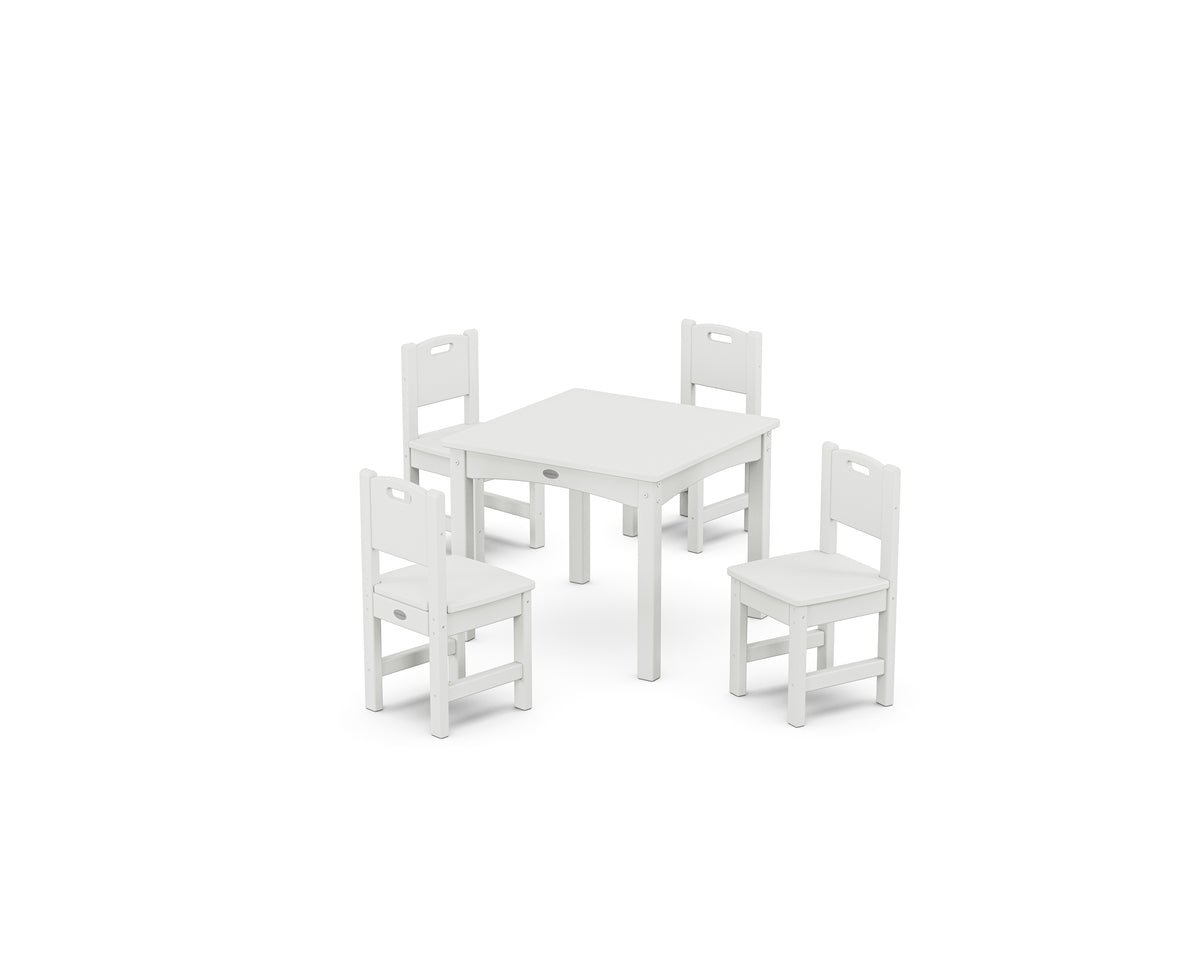 POLYWOOD Toddler 5-Piece Dining Set in White