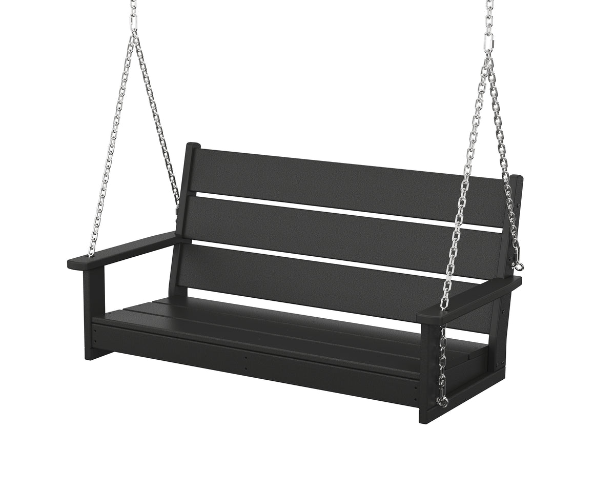 POLYWOOD Lakeside 48" Swing in Black