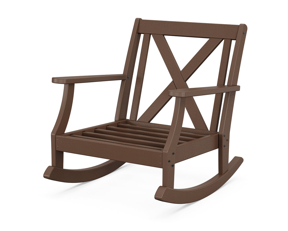 POLYWOOD Braxton Deep Seating Rocking Chair Frame in Mahogany