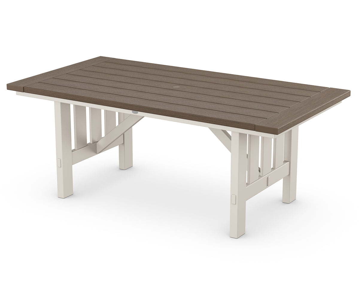 POLYWOOD Mission 39" x 75" Dining Table in Sand / Kona