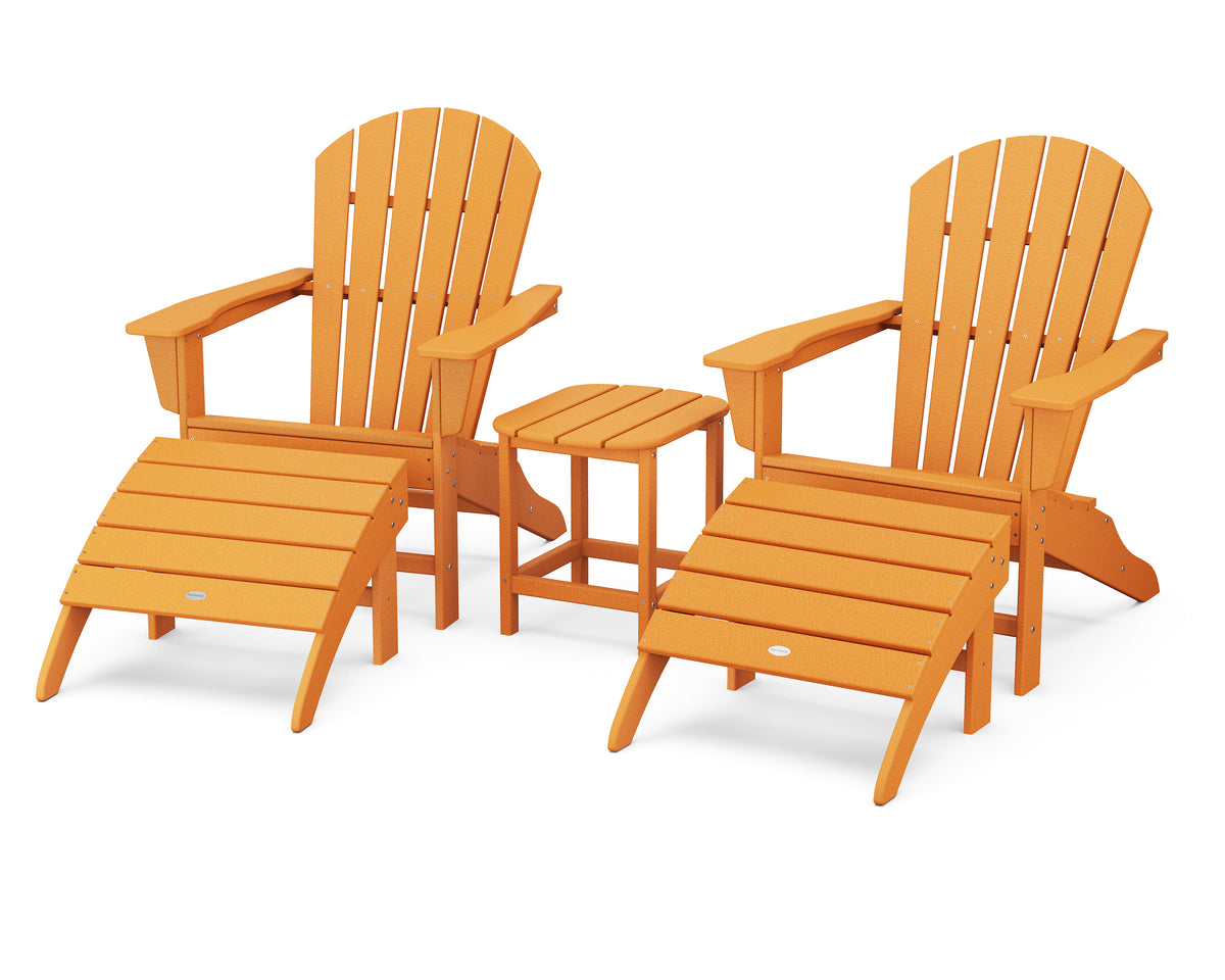 POLYWOOD South Beach Adirondack 5-Piece Set in Tangerine