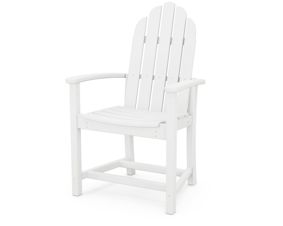 POLYWOOD Classic Adirondack Dining Chair in White