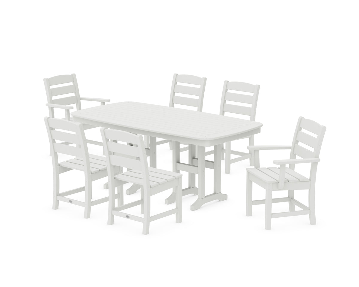 POLYWOOD Lakeside 7-Piece Dining Set in Vintage White