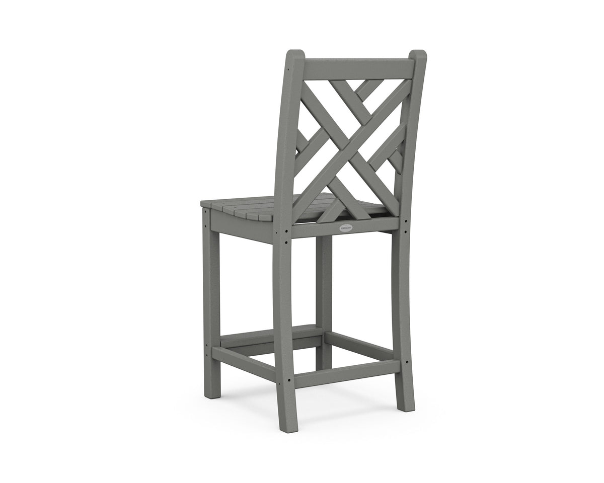 POLYWOOD Chippendale Counter Side Chair angle view