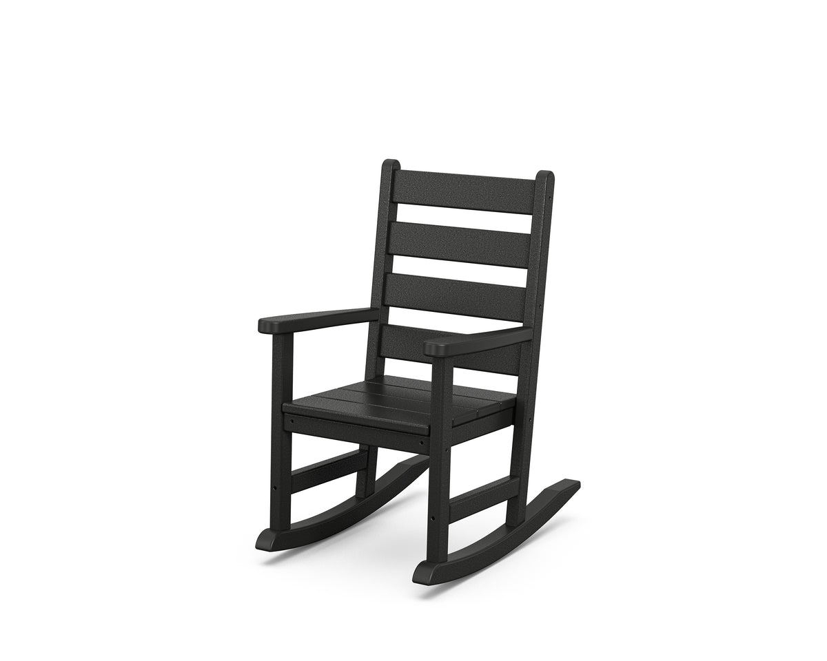 POLYWOOD Kids Lakeside Rocking Chair in Black