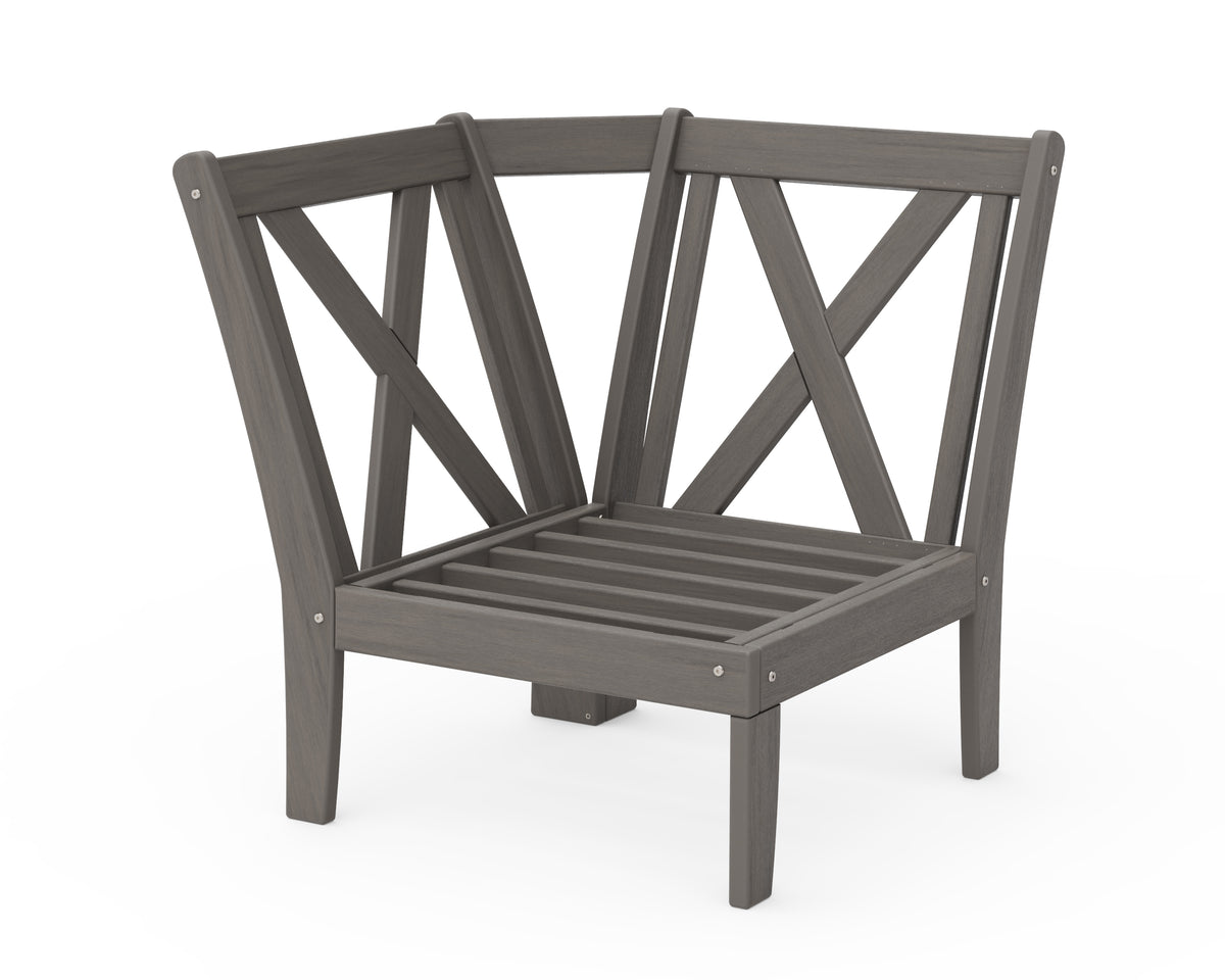 POLYWOOD Braxton Modular Corner Chair Frame in Driftwood