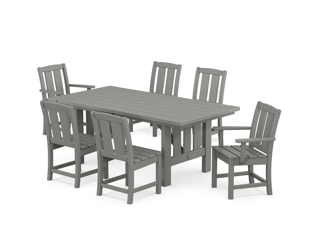 POLYWOOD Mission 7-Piece Dining Set with Mission Table in Slate Grey