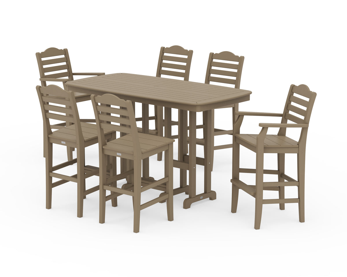 POLYWOOD Savannah 7-Piece Bar Set in Vintage Sahara