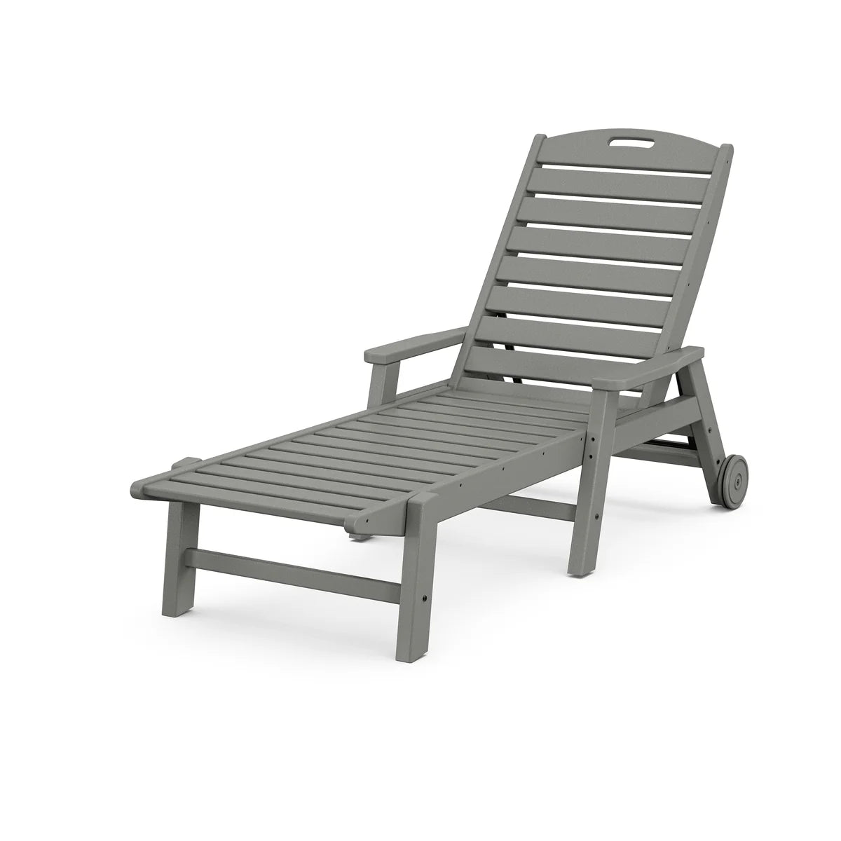 Gray lounge chair on a white background