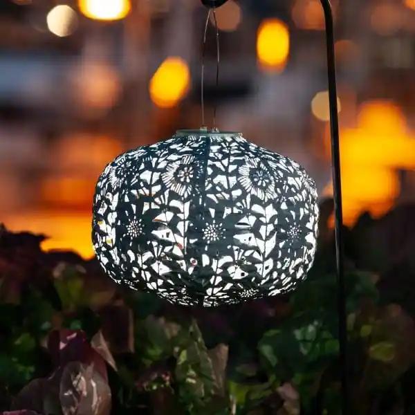 Soji Stella Square Sunflower 11" Solar Lantern - Casual Furniture World