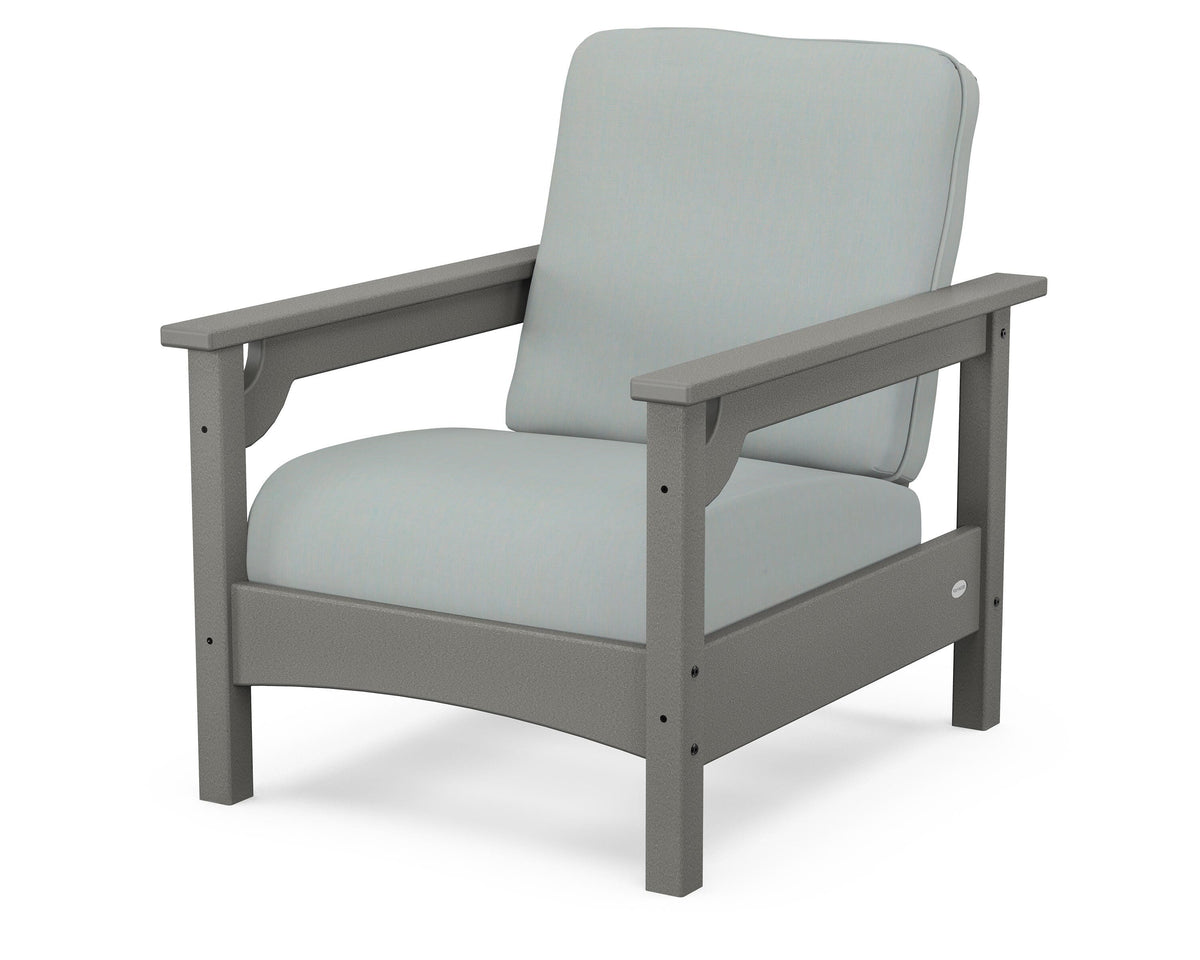 POLYWOOD Club Chair in Slate Grey / Spa