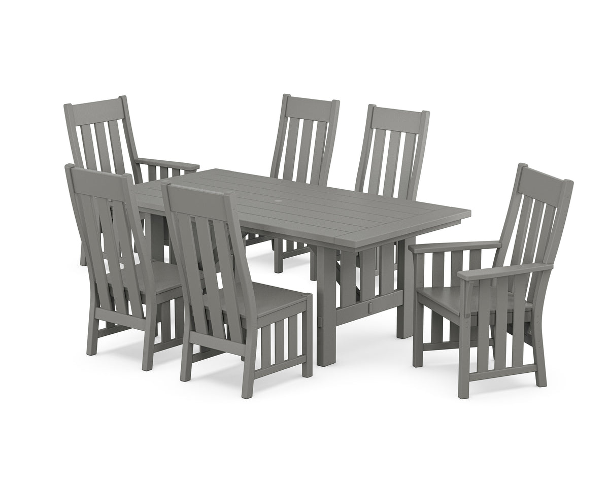 POLYWOOD Acadia 7-Piece Dining Set in Slate Grey