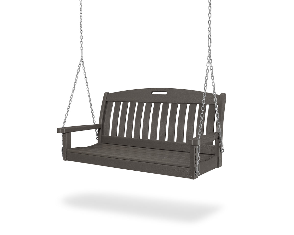 POLYWOOD Nautical 48" Swing in Vintage Coffee