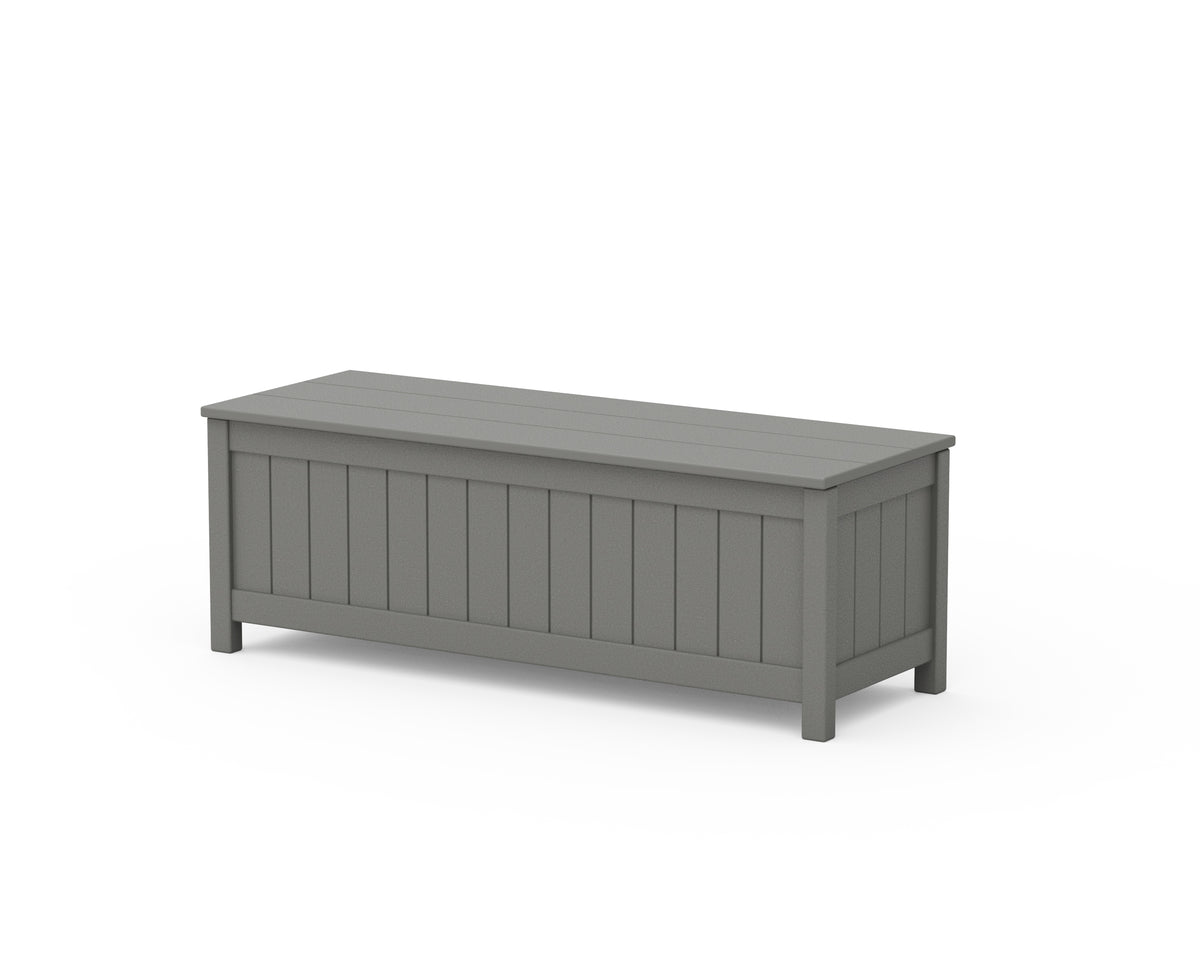 POLYWOOD Vineyard 48" Storage Bench in Slate Grey