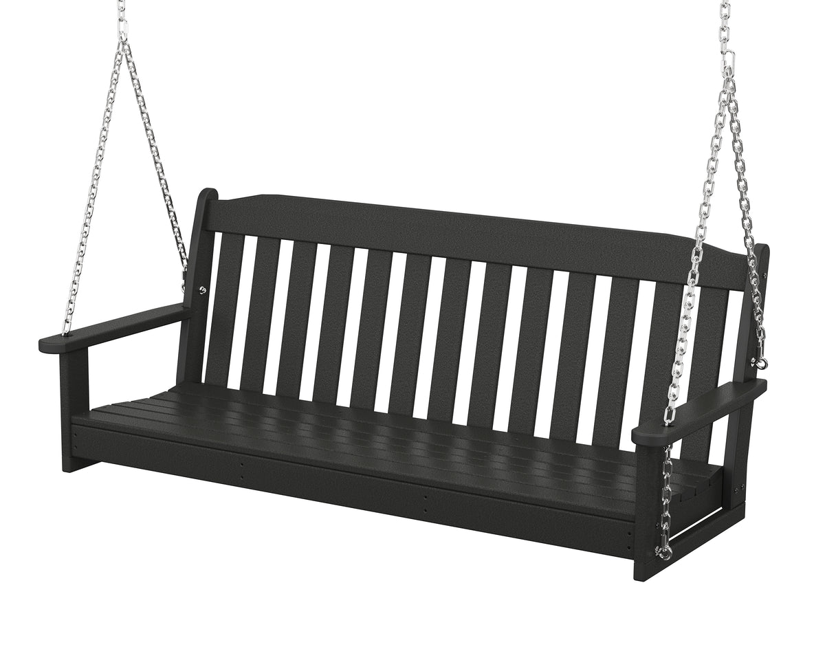 POLYWOOD Country Living 60" Swing in Black
