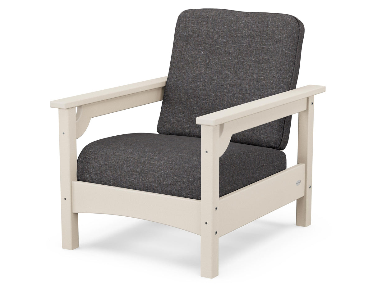POLYWOOD Club Chair in Sand / Ash Charcoal