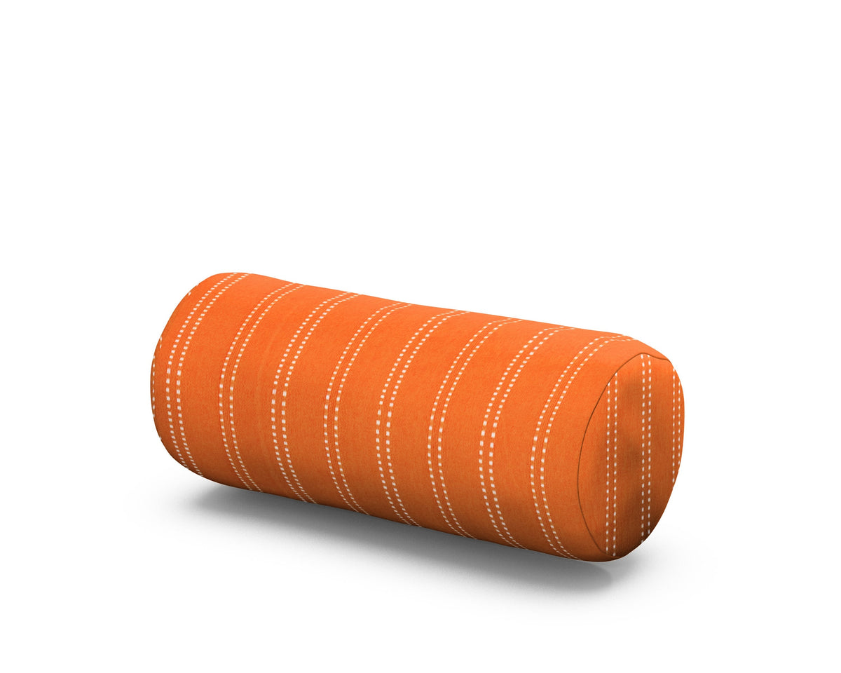 POLYWOOD Outdoor Bolster Pillow in Stitch Mango