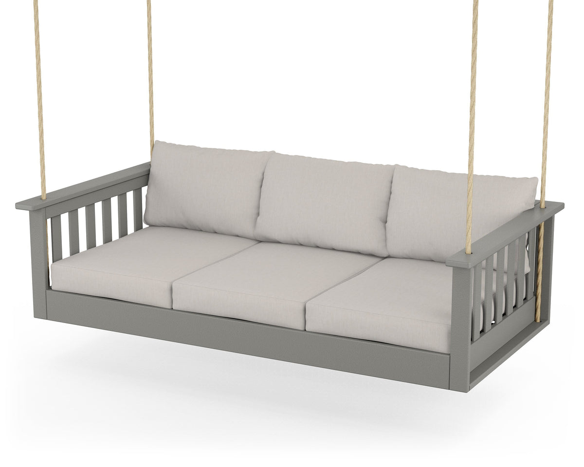 POLYWOOD Vineyard Daybed Swing in Slate Grey / Cast Ash
