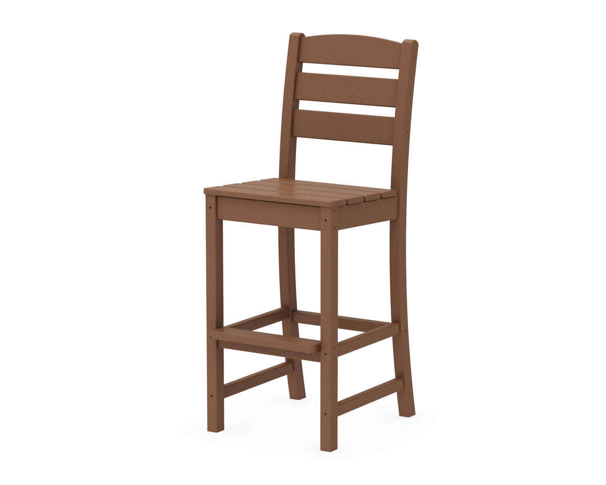 POLYWOOD Lakeside Bar Side Chair in Teak