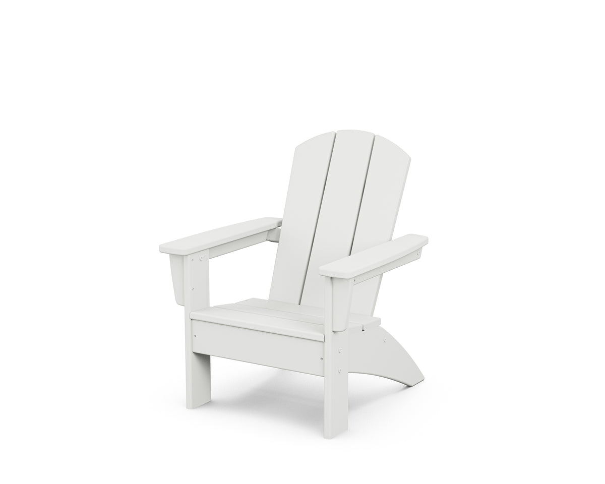 POLYWOOD Kids Nautical Adirondack Chair in White