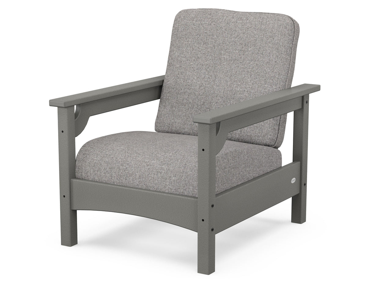 POLYWOOD Club Chair in Slate Grey / Grey Mist