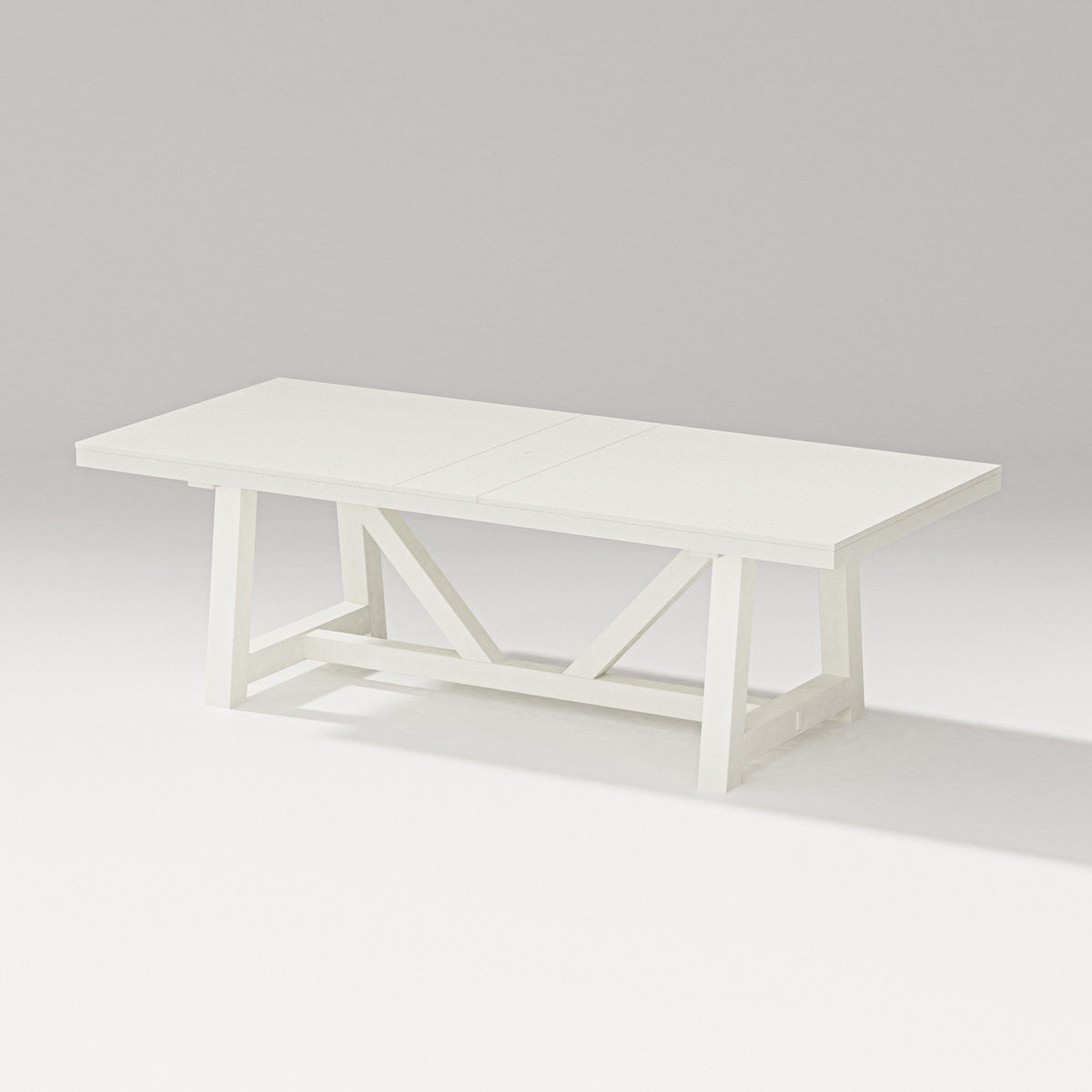 POLYWOOD PW Designer Series 96" A-Frame Dining Table in Vintage White