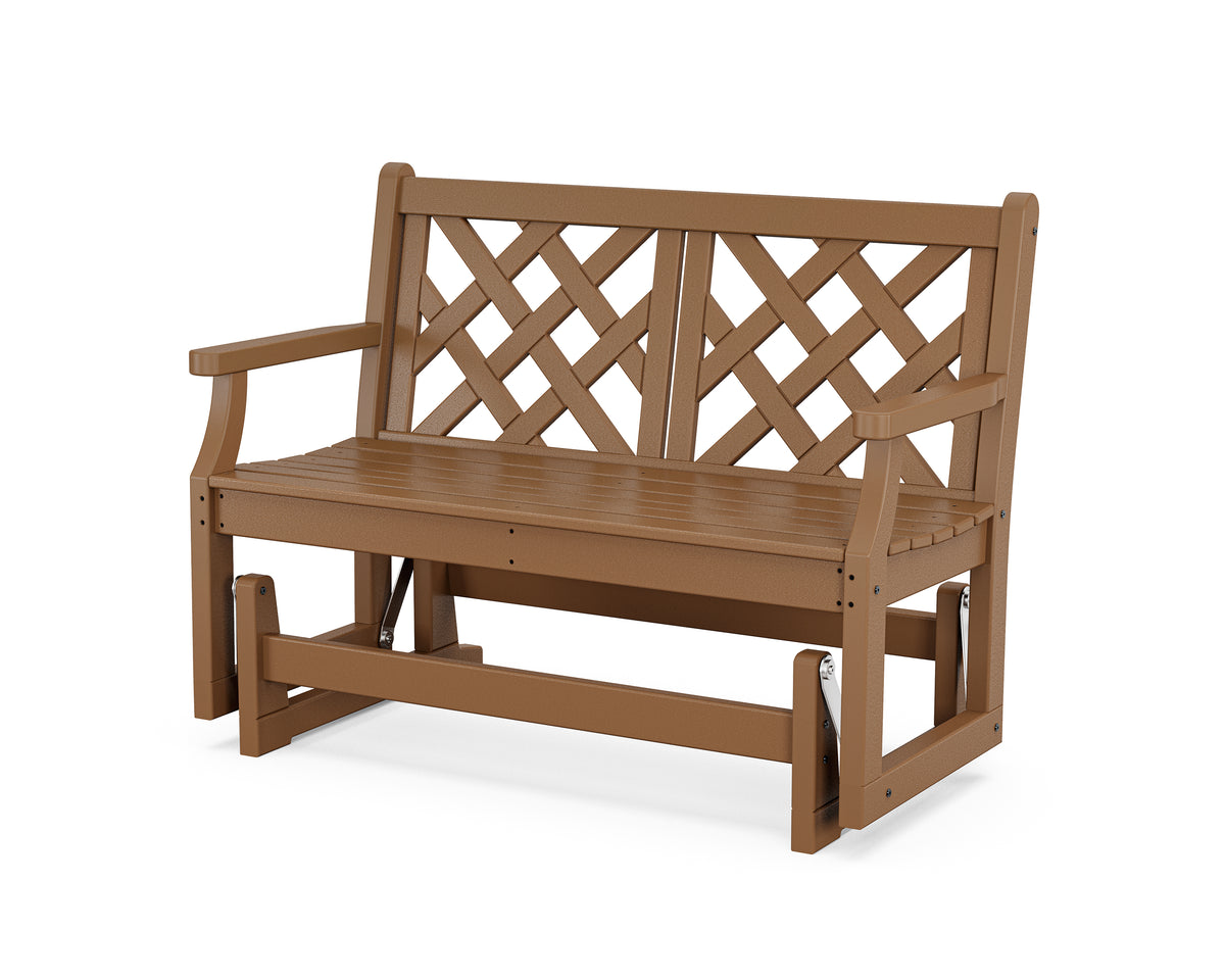 POLYWOOD Wovendale 48" Glider in Teak